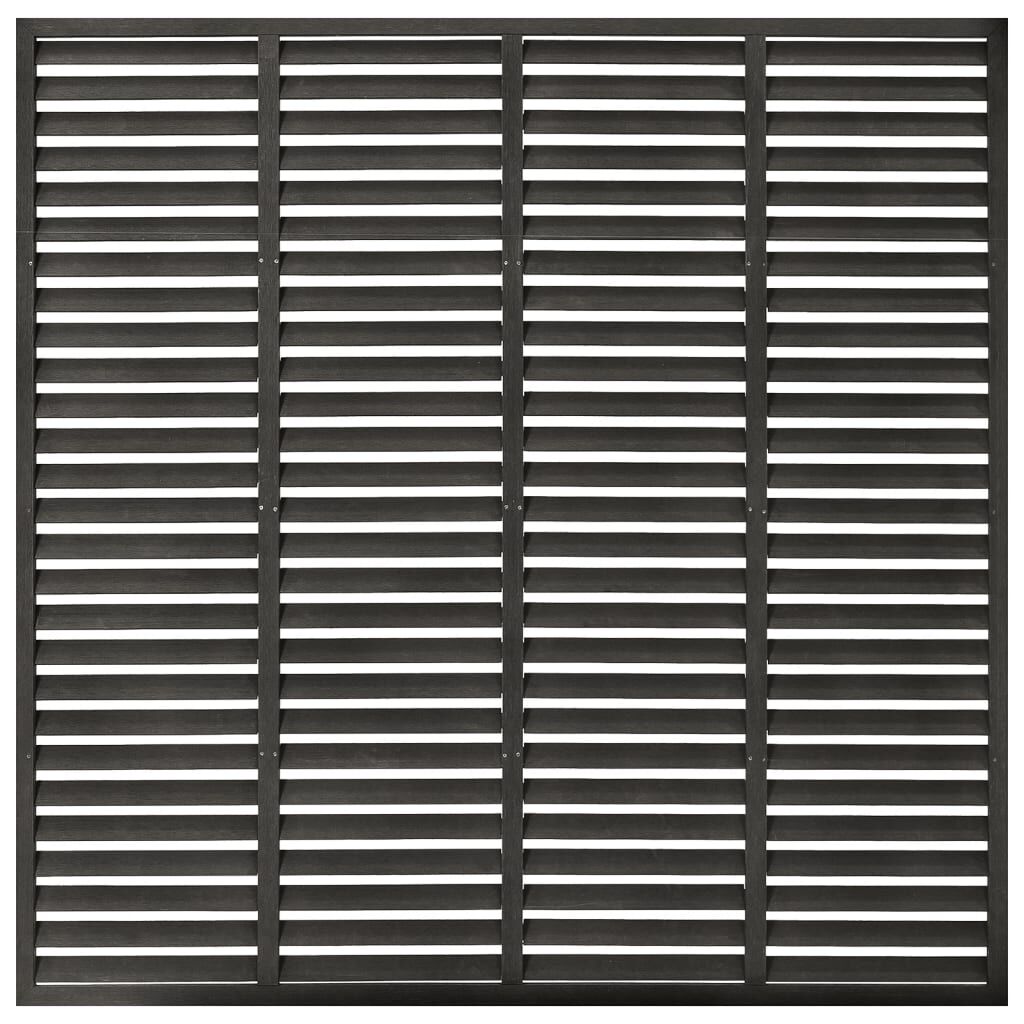 vidaXL Louver Fence WPC 180x180 cm Dark Grey