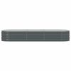 vidaXL Garden Raised Bed 320x80x44 cm Galvanised Steel Grey