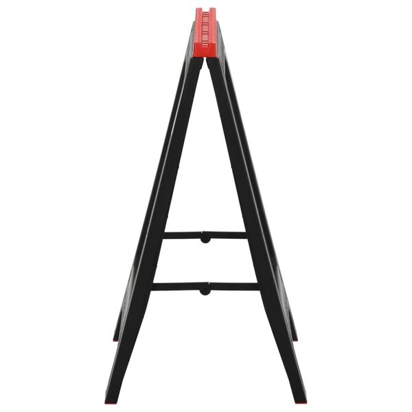 vidaXL Foldable Work Trestles 2 pcs Black and Red Polypropylene 350 kg
