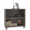 vidaXL Sideboard HAMAR Light Grey 85x35x80 cm Solid Wood Pine