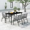 vidaXL 5 Piece Garden Dining Set Grey