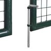 vidaXL Fence Gate Steel 300x100 cm Green