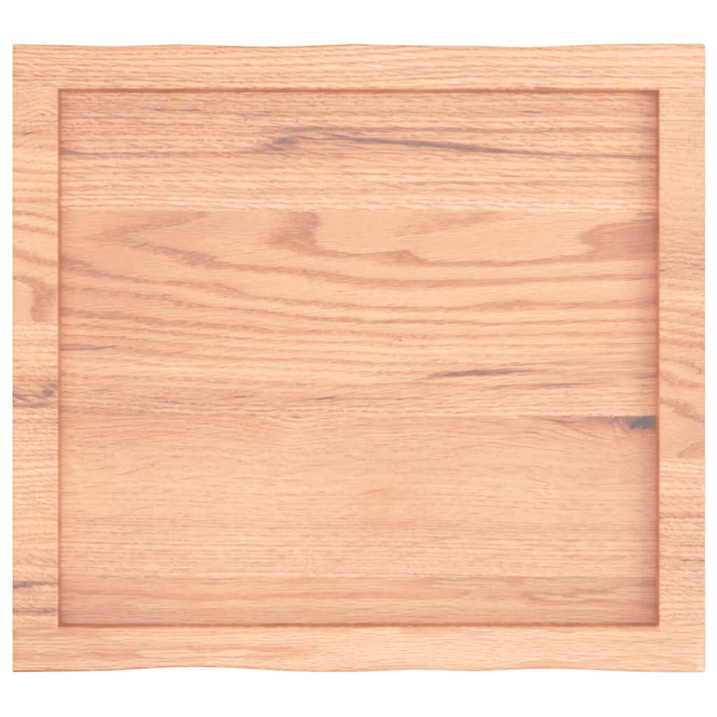 vidaXL Table Top Light Brown 60x50x(2-4) cm Treated Solid Wood Live Edge