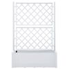 vidaXL Garden Raised Bed with Trellis and Self Watering System White