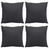 vidaXL Sofa Cushions 4 pcs Black 50x50 cm Fabric
