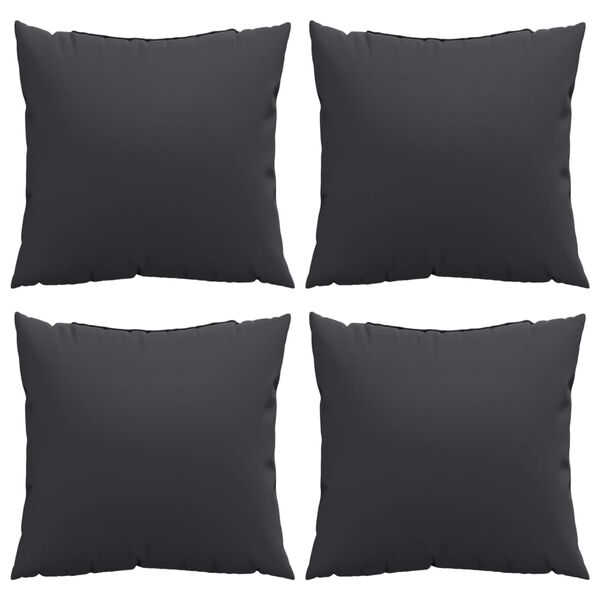 vidaXL Sofa Cushions 4 pcs Black 50x50 cm Fabric