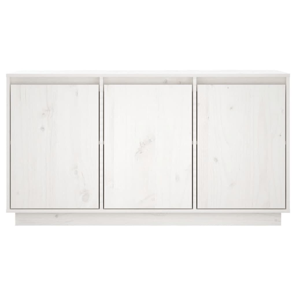 vidaXL Sideboard White 111x34x60 cm Solid Wood Pine