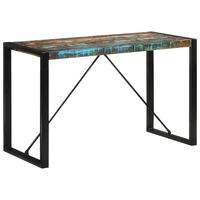 vidaXL Dining Table 120x55x76 cm Solid Wood Reclaimed, black vidaXL Dining Table 120x55x76 cm Solid Wood Reclaimed