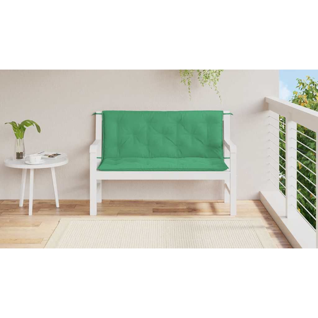 vidaXL Garden Bench Cushion Green 120x(50+50)x7cm Oxford Fabric