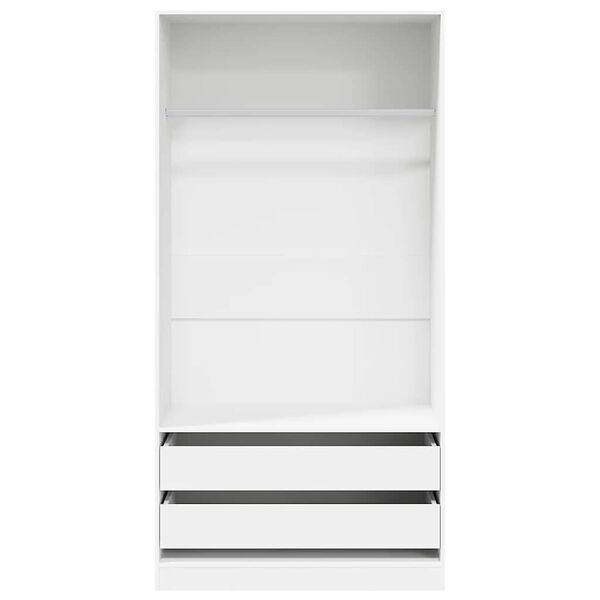 vidaXL Wardrobe White 100x50x200 cm Engineered Wood