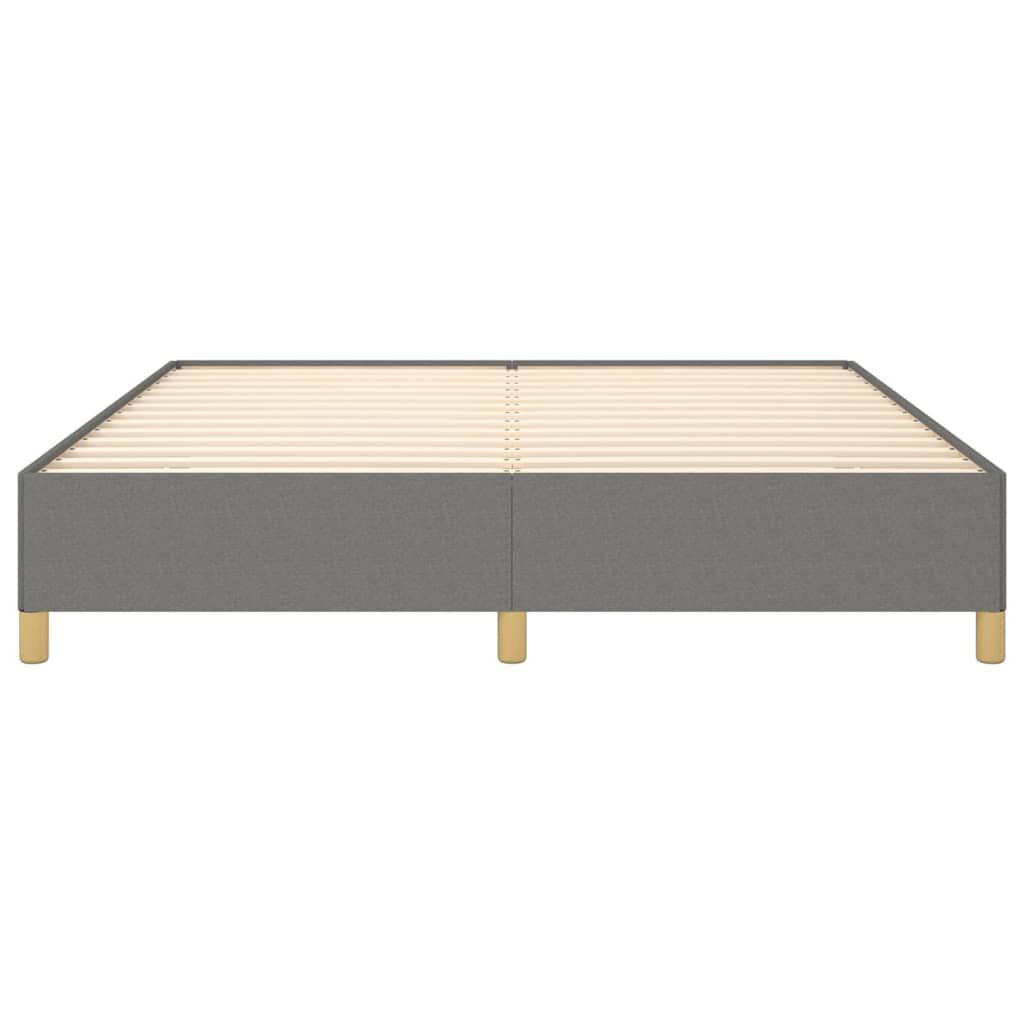vidaXL Bed Frame without Mattress Dark Grey 183x203 cm King Fabric