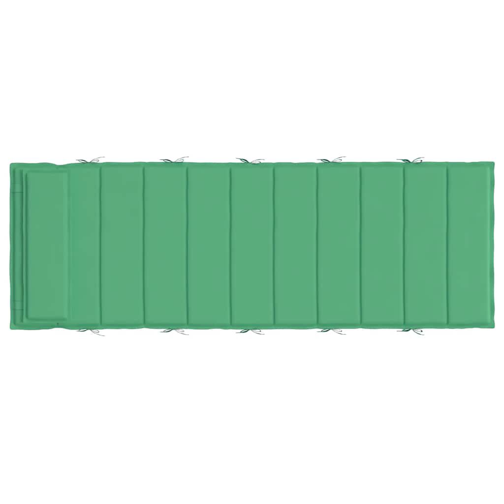 vidaXL Sun Lounger Cushion Green 180x60x3 cm Oxford Fabric