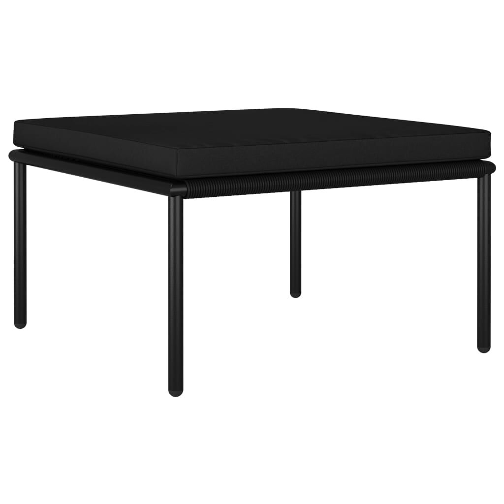 vidaXL 6 Piece Garden Lounge Set with Cushions Black PVC