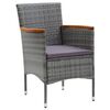 vidaXL 5 Piece Garden Dining Set Grey