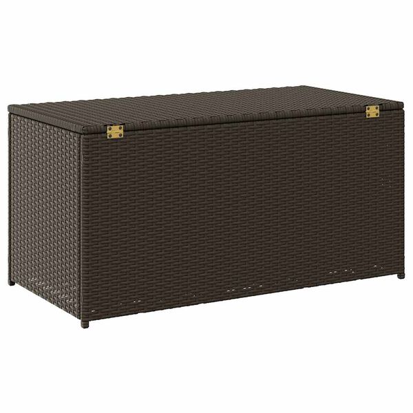 vidaXL Garden Storage Box Poly Rattan 100x50x50 cm Brown