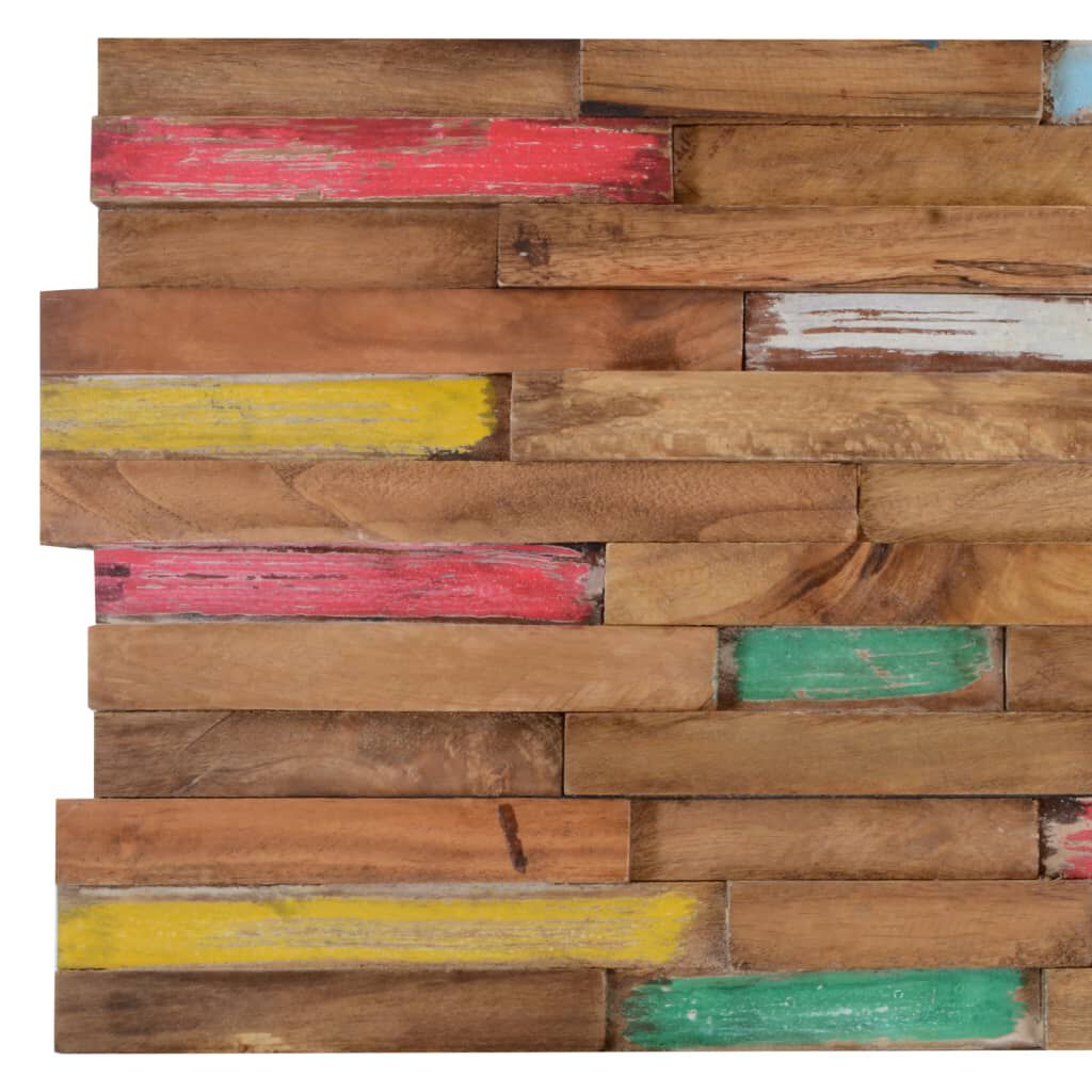 vidaXL Wall Cladding Panels 10 pcs 1.03 m² Solid Teak Wood