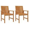 vidaXL Garden Dining Chairs 2 pcs Solid Wood Acacia