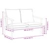 vidaXL 2-Seater Sofa Real Leather with Acacia Wood Brown
