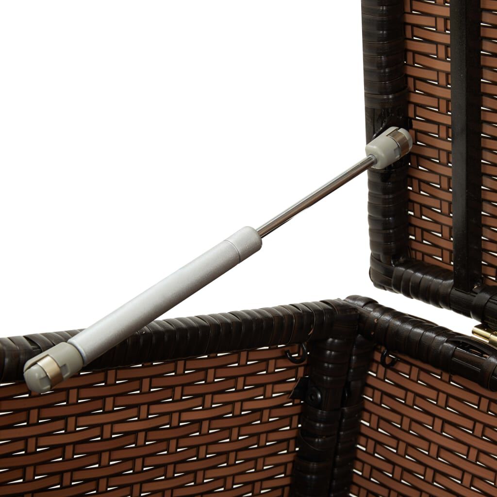 vidaXL Garden Storage Box Poly Rattan 100x50x50 cm Brown