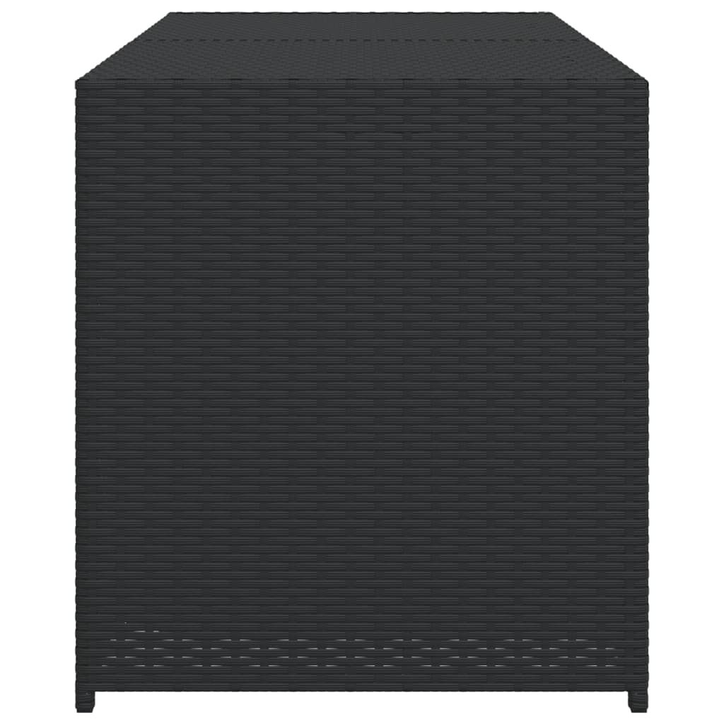 vidaXL Garden Storage Box Black 283L Poly Rattan