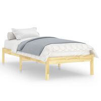 vidaXL Bed Frame without Mattress Solid Wood 90x200 cm, natural vidaXL Bed Frame without Mattress Solid Wood 90x200 cm