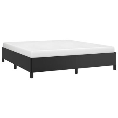 vidaXL Bed Frame Black 180x200 cm Super King Faux Leather