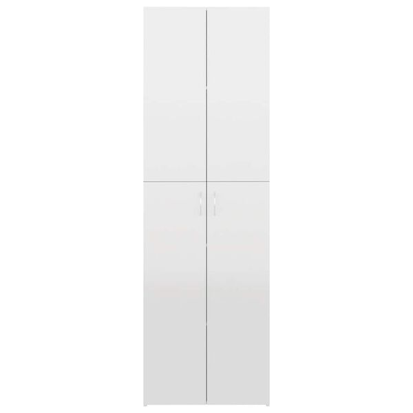 vidaXL Office Cabinet High Gloss White 60x32x190 cm Engineered Wood