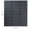 vidaXL 29 Piece Storage Bin Kit with Wall Panels Red and Black
