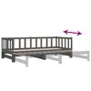 vidaXL Pull-out Day Bed without Mattress Grey 2x(90x200)cm