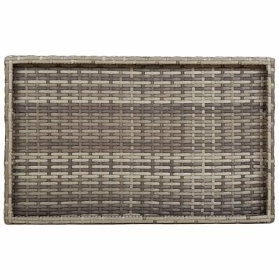 vidaXL Folding Tray Table Grey 65x40x75 cm Poly Rattan