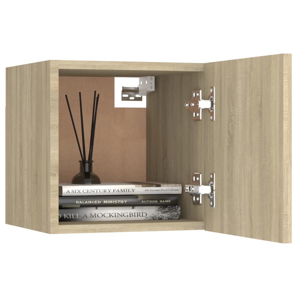 vidaXL Bedside Cabinets 2 pcs Sonoma Oak 30.5x30x30 cm Engineered Wood