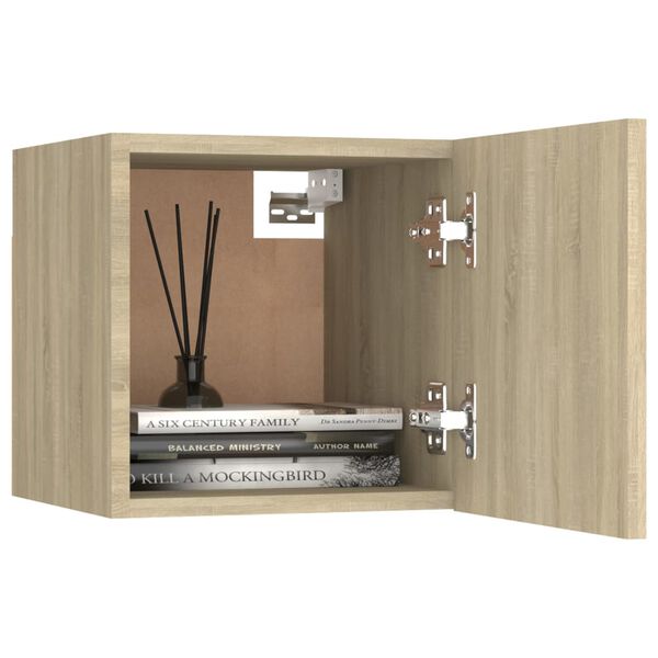 vidaXL Bedside Cabinets 2 pcs Sonoma Oak 30.5x30x30 cm Engineered Wood