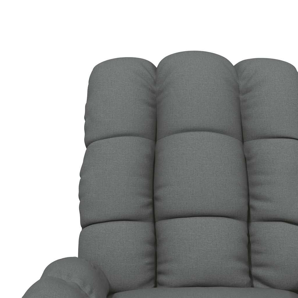 vidaXL Recliner Chair Dark Grey Fabric