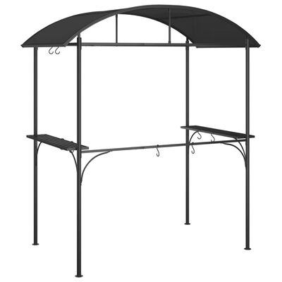 vidaXL BBQ Gazebo with Side Shelves Anthracite 220x115x230 cm Steel,  vidaXL BBQ Gazebo with Side Shelves Anthracite 220x115x230 cm Steel