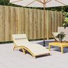 vidaXL Sun Lounger Cushion Cream 180x60x4 cm Oxford Fabric