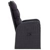 vidaXL 3 Piece Garden Dining Set with Cushions Black