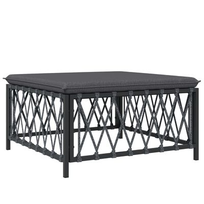 vidaXL 8 Piece Garden Lounge Set with Cushions Anthracite Steel, anthracite vidaXL 8 Piece Garden Lounge Set with Cushions Anthracite Steel