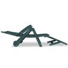 vidaXL Sun Lounger with Footrest Plastic Green