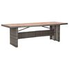 vidaXL 9 Piece Outdoor Dining Set with Cushions Poly Rattan Grey