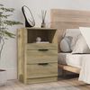 vidaXL Bedside Cabinet Sonoma Oak Engineered Wood