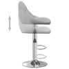 vidaXL Bar Stool 2 pcs Light Grey Velvet