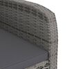 vidaXL 9 Piece Outdoor Dining Set with Cushions Poly Rattan Grey