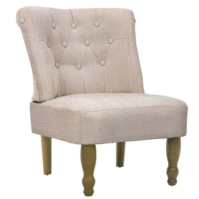 vidaXL French Chairs 2 pcs Cream Fabric, cream vidaXL French Chairs 2 pcs Cream Fabric
