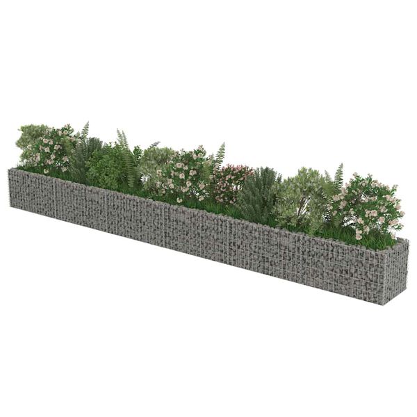 vidaXL Gabion Raised Bed Galvanised Steel 540x50x50 cm
