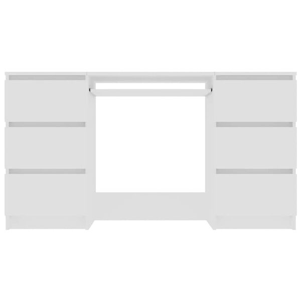vidaXL Writing Desk White 140x50x77 cm Engineered Wood