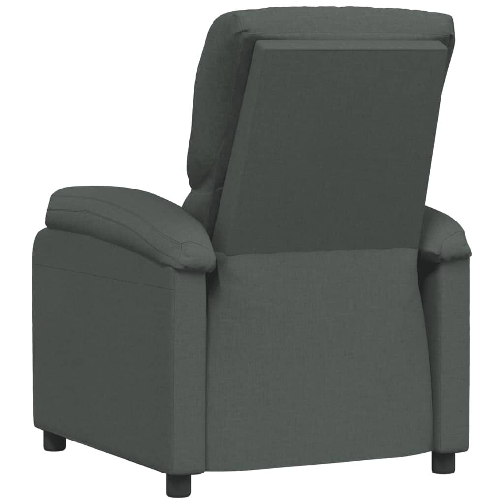 vidaXL Recliner Chair Dark Grey Fabric
