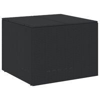 vidaXL Garden Storage Box Black 291L Poly Rattan, black vidaXL Garden Storage Box Black 291L Poly Rattan
