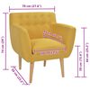 vidaXL Armchair Yellow Fabric