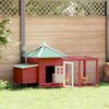 vidaXL Chicken Coop with Nest Box Red 190x72x102 cm Solid Firwood