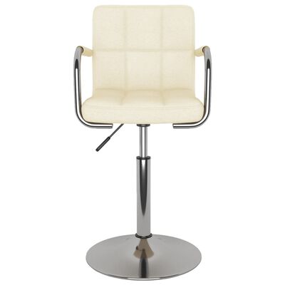 vidaXL Bar Stool Cream Fabric, cream vidaXL Bar Stool Cream Fabric